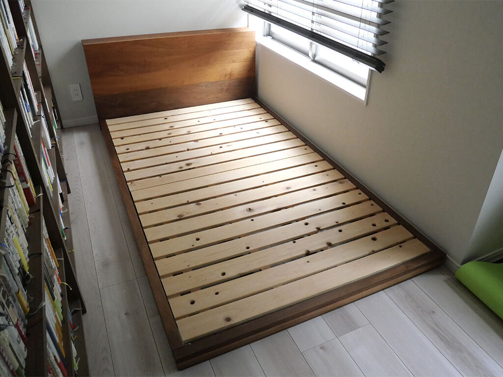 リサイズしてリフォーム後のお部屋に納品したベッド