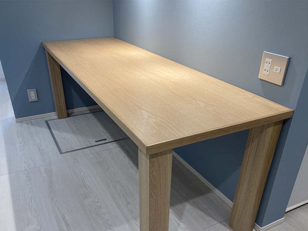 オーダーメイド製作したテーブルをご新居へ納品