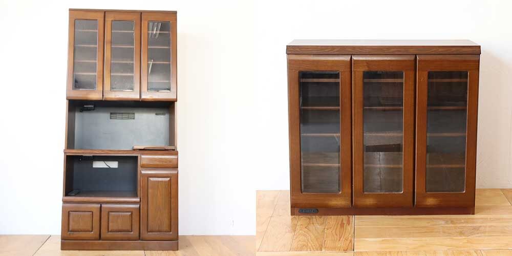 背の高い食器棚の上部を活かしてをリメイク　家具リメイク事例：R574　before&after