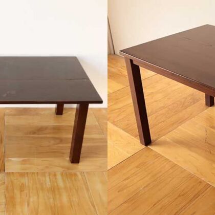 天板サイズをリサイズしたテーブル