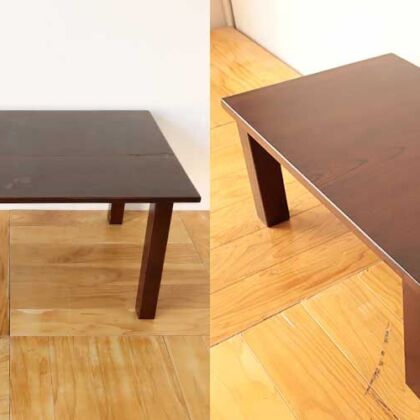 テーブルをリメイクした残りの材で座卓に