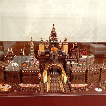 お菓子の城の展示
