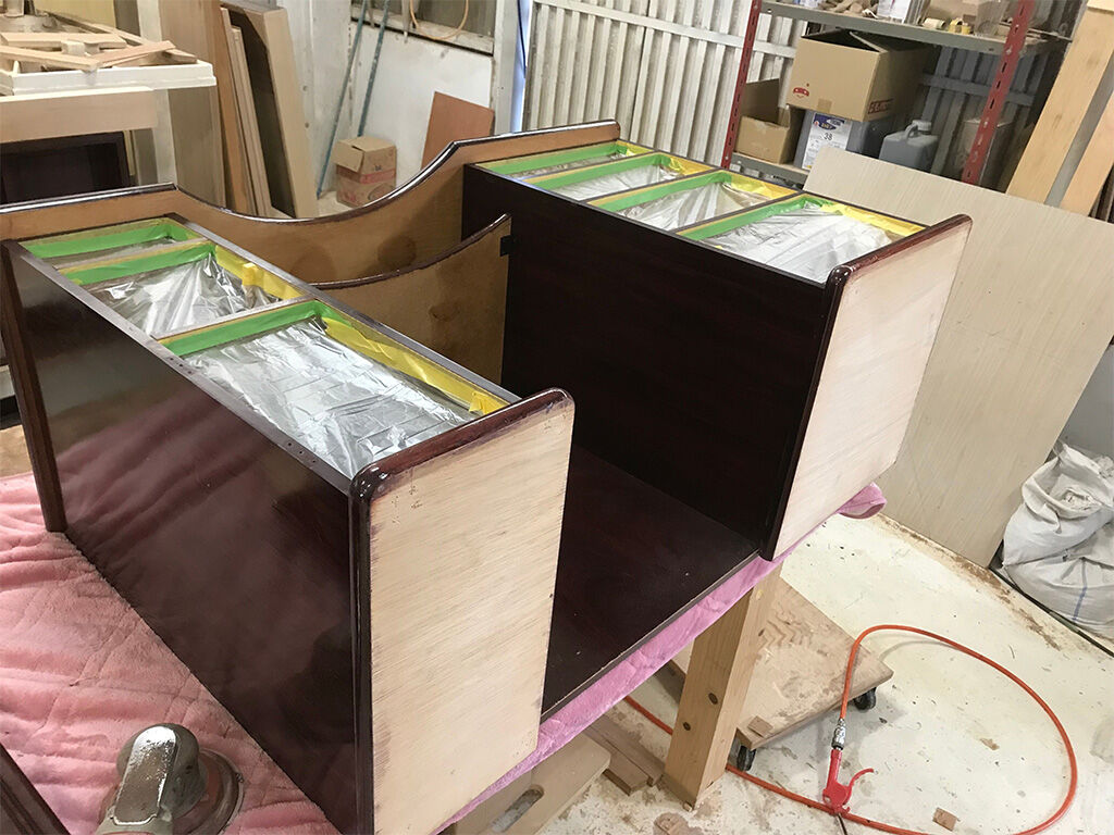 再塗装の作業