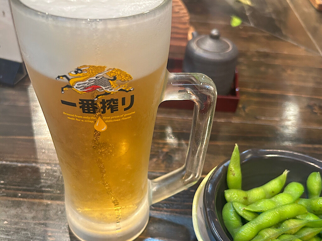 ビールと枝豆