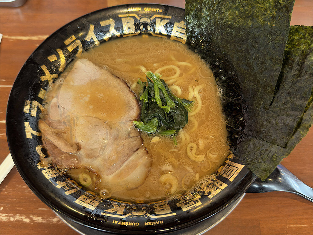 熊本で食べた家系ラーメン、馬力屋