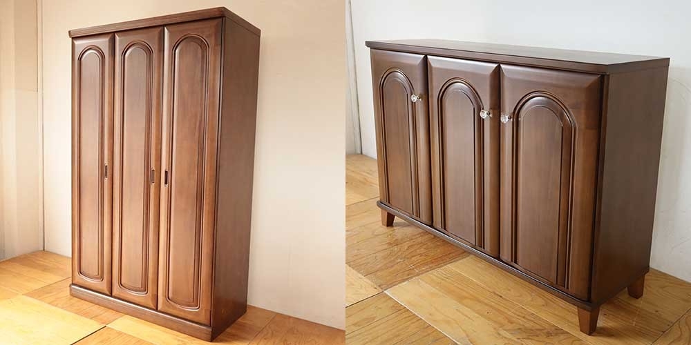 R1140:婚礼タンスをキャビネットにリメイク。新しいつまみがアクセントにのイメージ