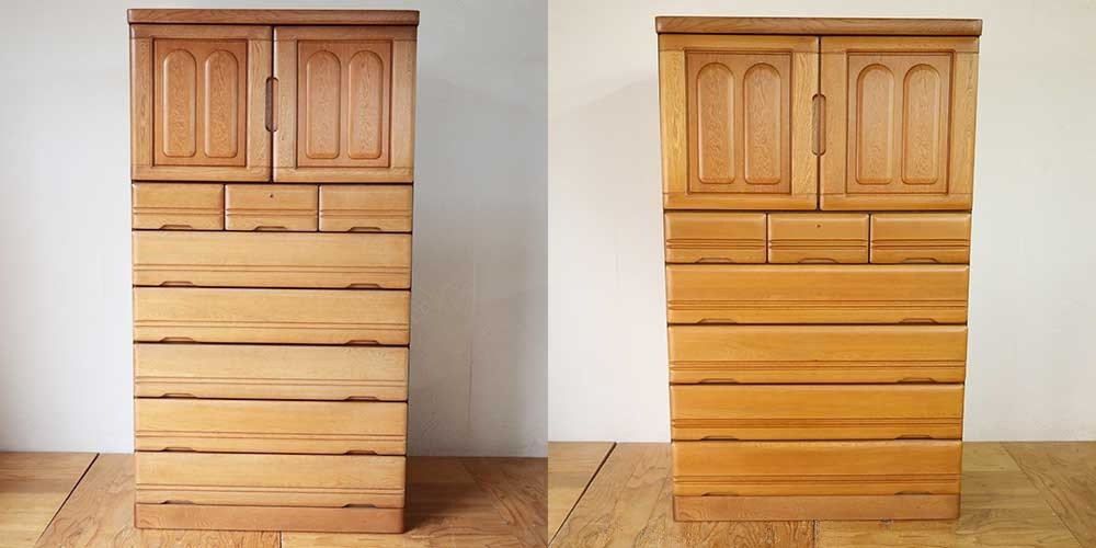 R1173:タンスの高さを引き出し1段分リサイズ。お部屋の梁に収まるようにのイメージ