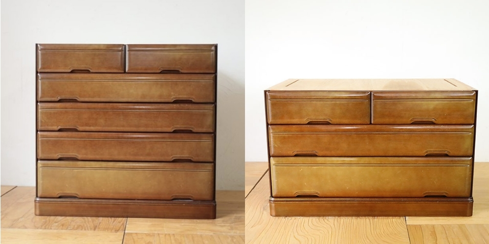 R1177:引き出し2段分高さを小さく。190cmある和タンスをリサイズのイメージ