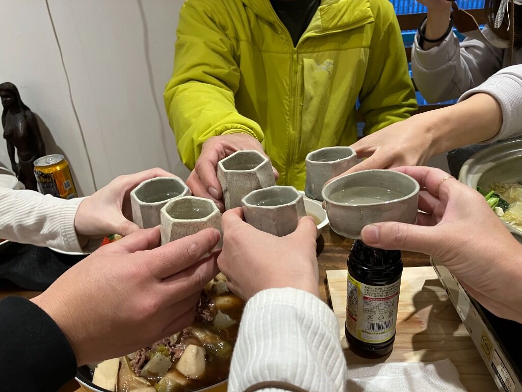 カムロ窯さん酒器で乾杯