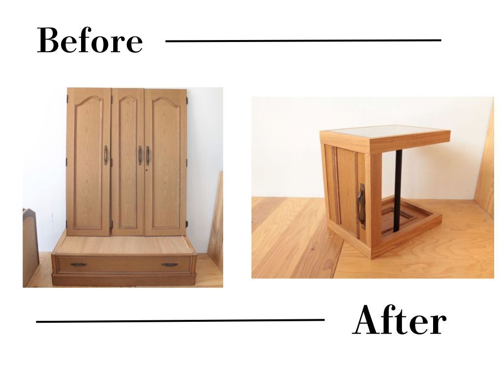 婚礼タンスをコーヒーテーブルにリメイク