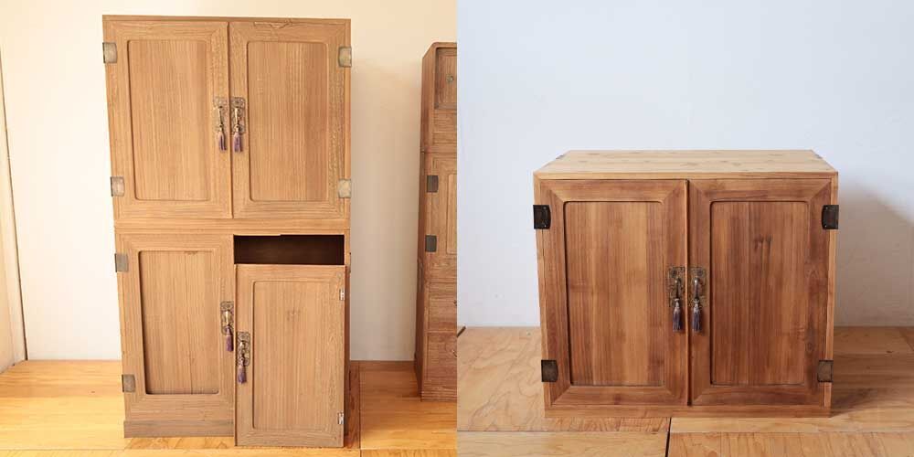 R1053:味わい深い桐タンスを登山道具用の収納家具にリメイク！のイメージ