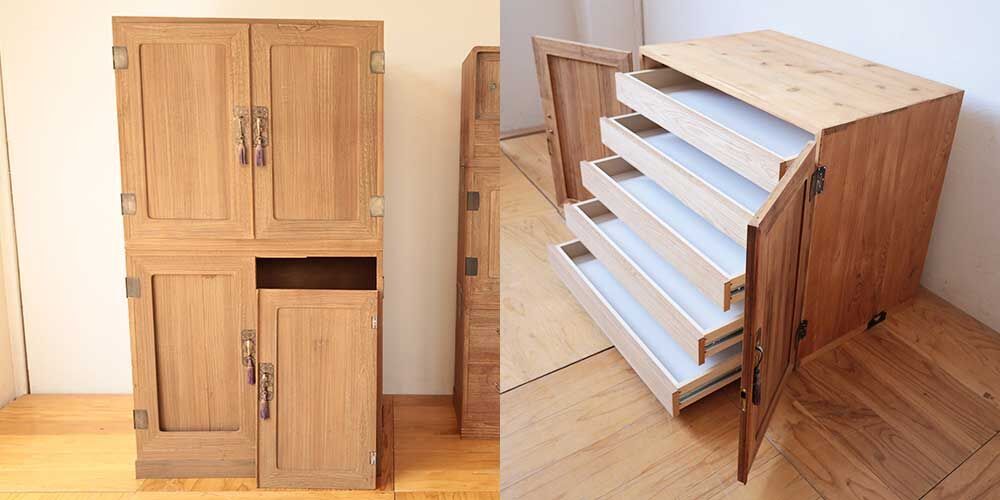 R1054:桐のお布団収納タンスを登山用マップケースにリメイク！のイメージ