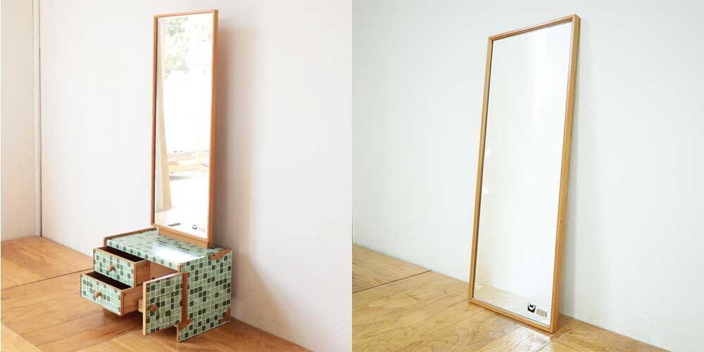 R1068:鏡台から壁掛けミラーにリメイク！厚みを抑えシンプルにのイメージ