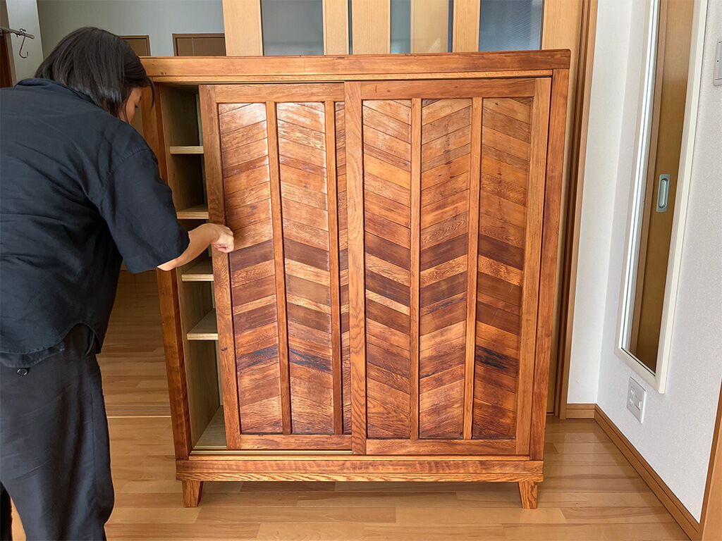 靴箱を収納家具にリメイク！古家具の良さを残しながら全体を綺麗に♪
