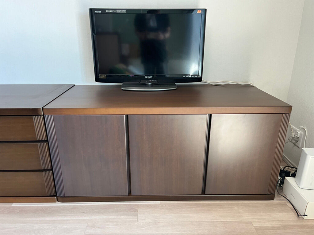 タンスをリメイクしてテレビボードに