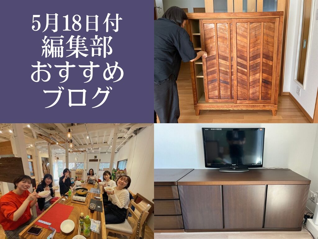 【5月18日付】編集部おすすめブログ！靴箱リメイクやタンスリサイズ