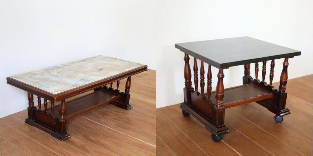 R1408:テーブル脚を活かし、ルーター用ローテーブルにリメイクのイメージ