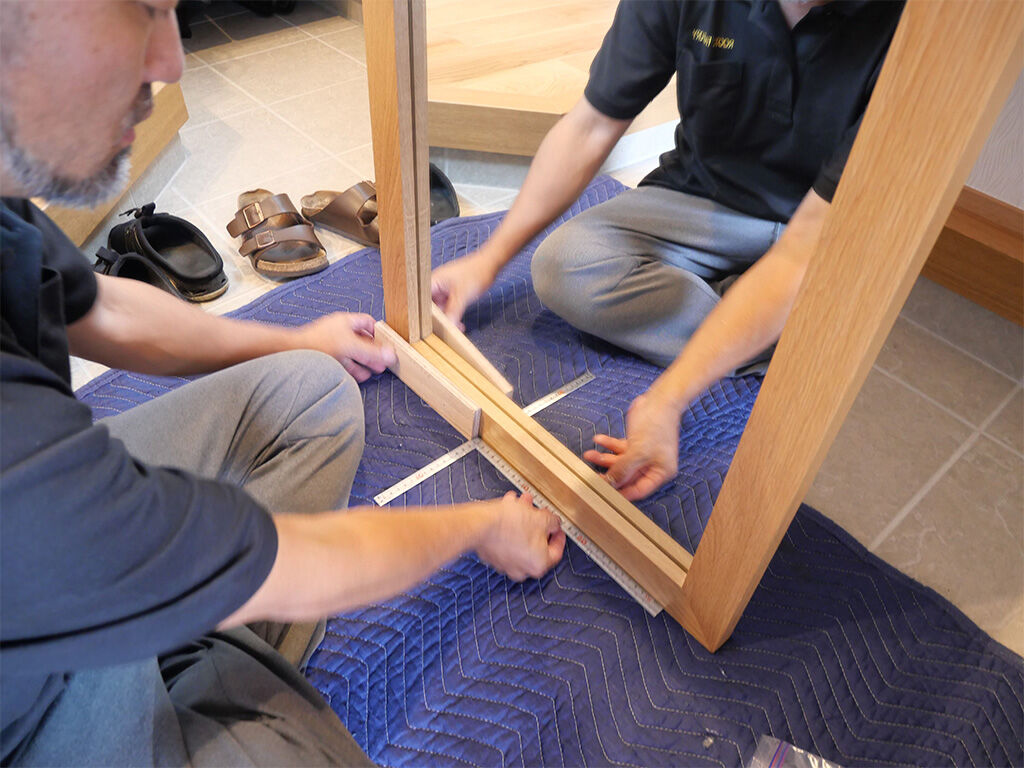 お客様宅での作業