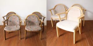R1440:ダイニングチェア再塗装・張り替え