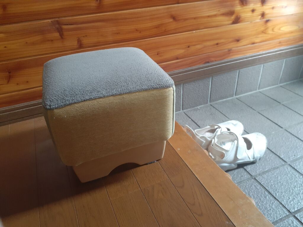 靴を履く時の様子