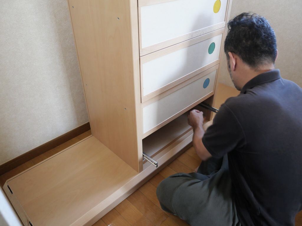 家具作りたいおっさんが組み立てる様子