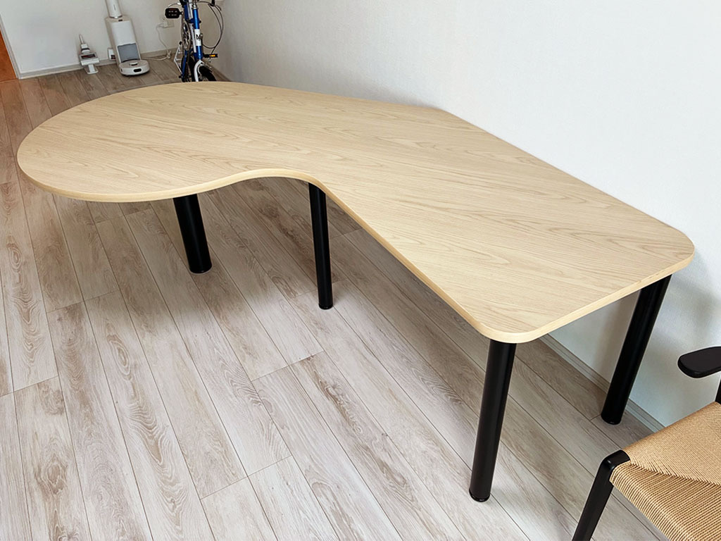 M0177:デスクとダイニングを一台に。左右で使い分けできるテーブルを製作のイメージ
