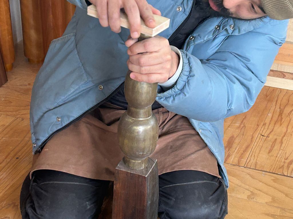 テーブル脚製作風景