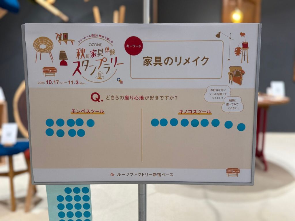 新宿ベース「OZONE秋の家具体験スタンプラリー」アンケート結果
