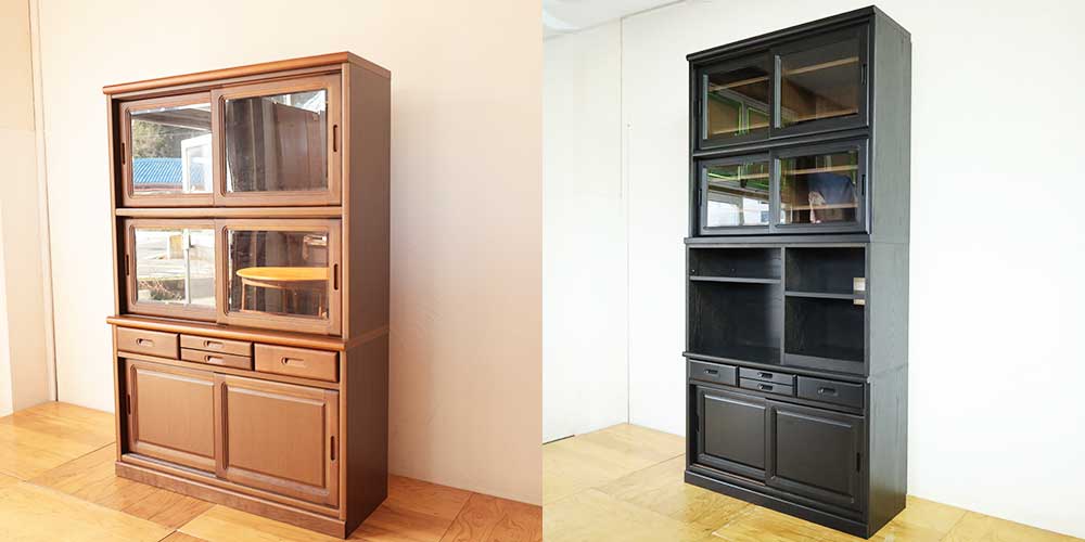 R1122:食器棚を使いやすくリメイク。家電用オープンスペースを増設のイメージ