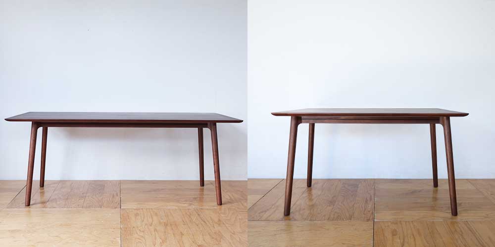 R1139:6人掛ダイニングテーブルを小さく。2人でゆったり使えるサイズにのイメージ