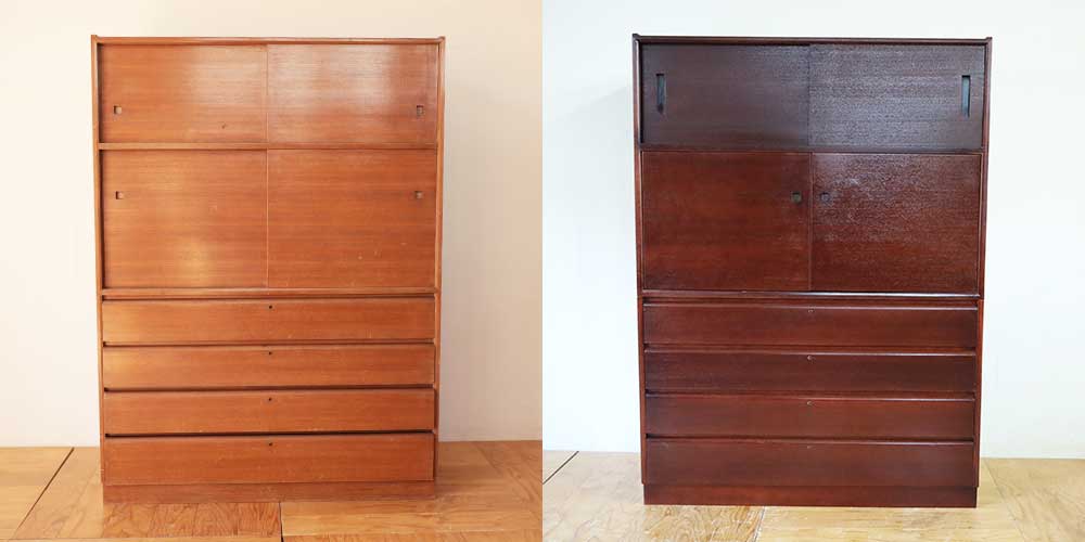 R1143:タンスを使いやすくリメイク。着物収納を備えた開き扉仕様にのイメージ