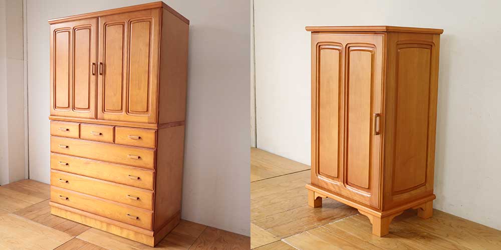 R1166:2棹の婚礼タンスを組み合わせて。面影たっぷりのキャビネットにのイメージ