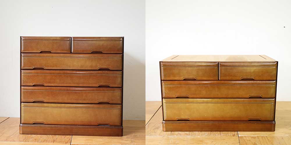 R1177:引き出し2段分高さを小さく。190cmある和タンスをリサイズのイメージ