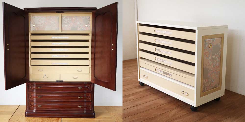 R1188:素敵な扉を側板に。和タンスのお着物収納をクローゼット用にリメイクのイメージ