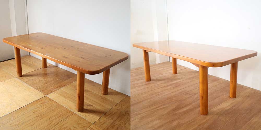 R1190:ダイニングテーブルをレストア。傷や塗装剥がれを整えて新品のようにのイメージ