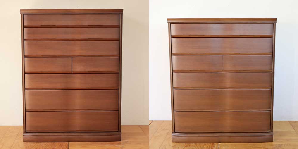 R1196:天井高140cmのロフトに収まるように。整理タンスをリサイズのイメージ