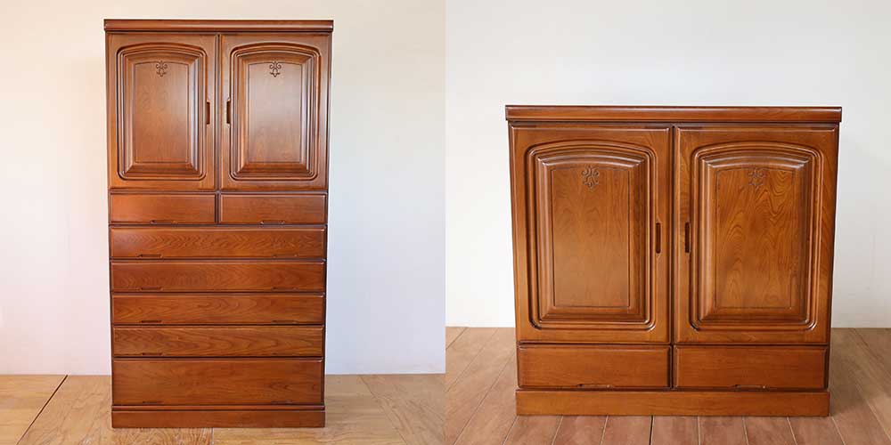 R1209:和タンスの上部を単体で。既存の台輪を活かしてお着物収納にのイメージ