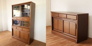 食器棚上下分割リメイク