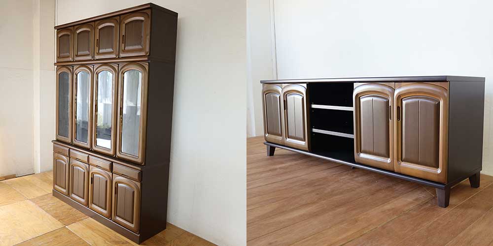 R1257:食器棚をテレビボードにリメイク。お掃除ロボットが通れる高さにのイメージ