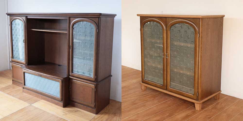 R1272:テレビボードから、電話台としても活躍するリビングボードにリメイクのイメージ