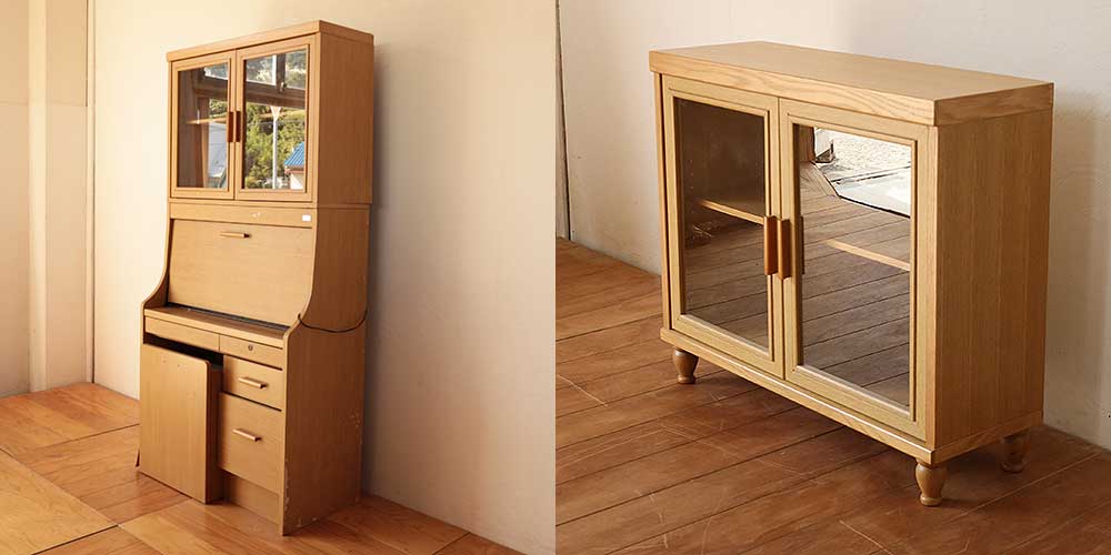 R1281:学習机の上置き収納棚を単体で。使いやすい高さのキャビネットにのイメージ