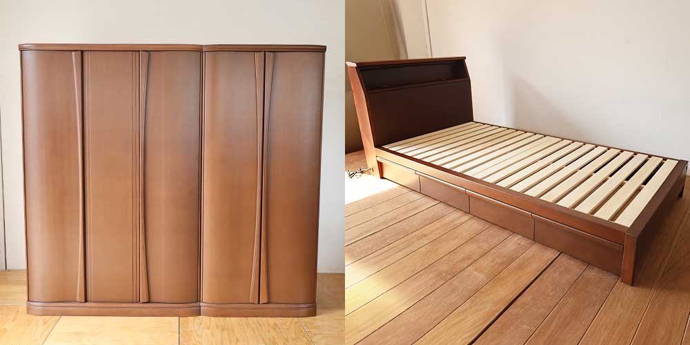 R1288:婚礼タンスをベッドにリメイク。コンセントや収納を備え、快適にのイメージ