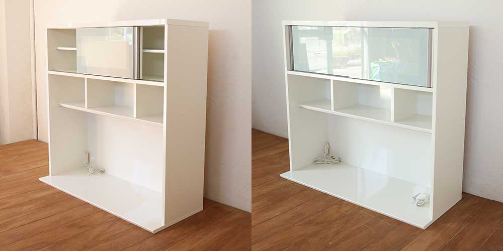 R1315:食器棚の高さを7.5cmカット。新居の梁下に収まるサイズにのイメージ