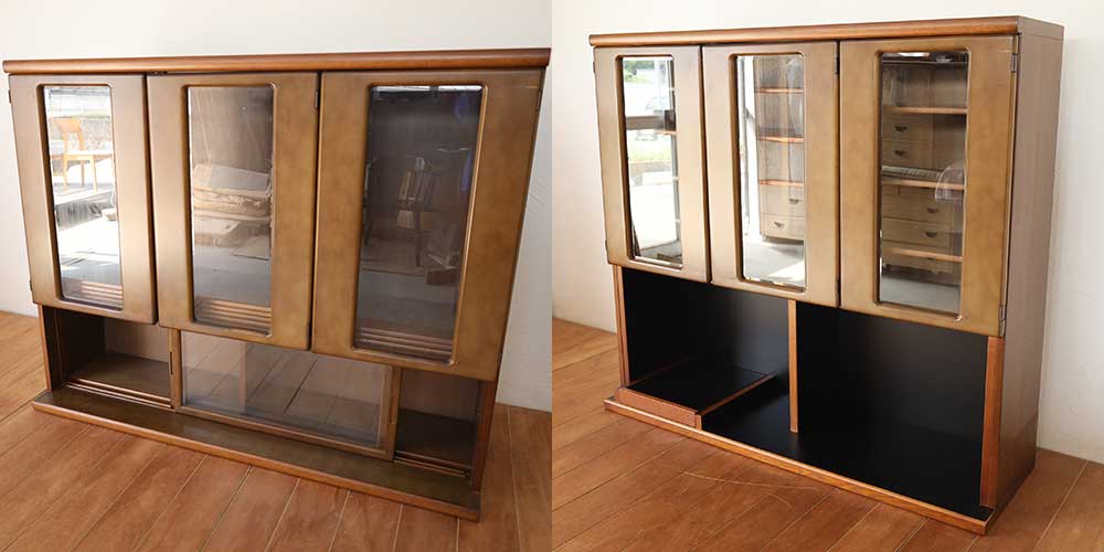 R1316:収納のみの食器棚にオープンスペースを増設。家電が置ける仕様にのイメージ