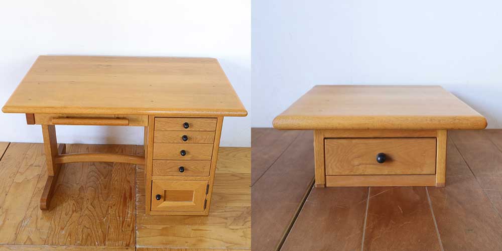 R1319:オーダーメイドの学習机をテーブルに。引き出しが主役の1台のイメージ