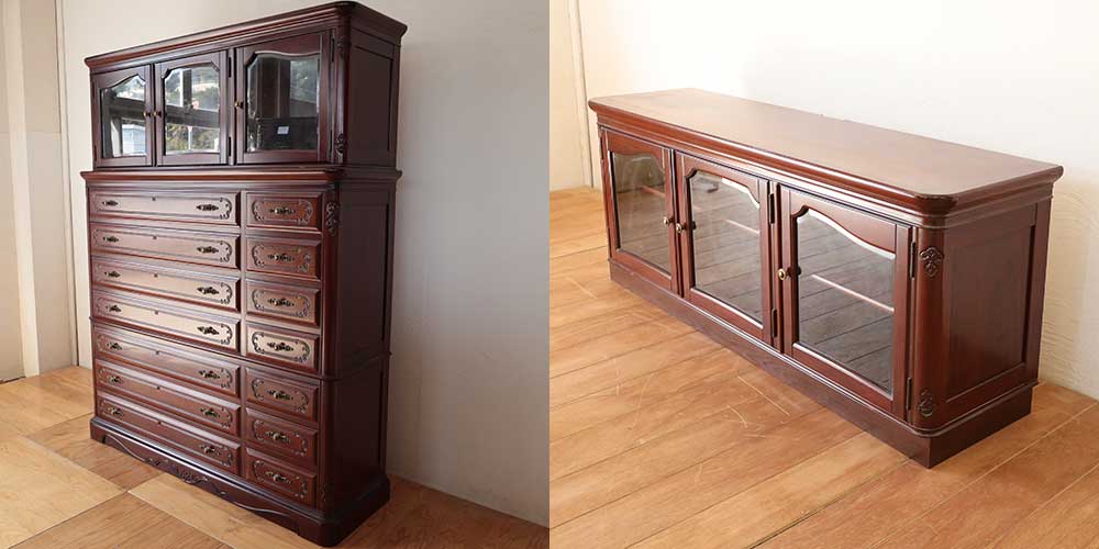 R1321:整理タンスの上置きに台輪を取り付け、テレビボードへとリメイクのイメージ