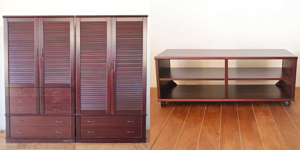 R1328:親しいご友人の亡きお母様の婚礼タンス。オープンタイプの本棚にのイメージ