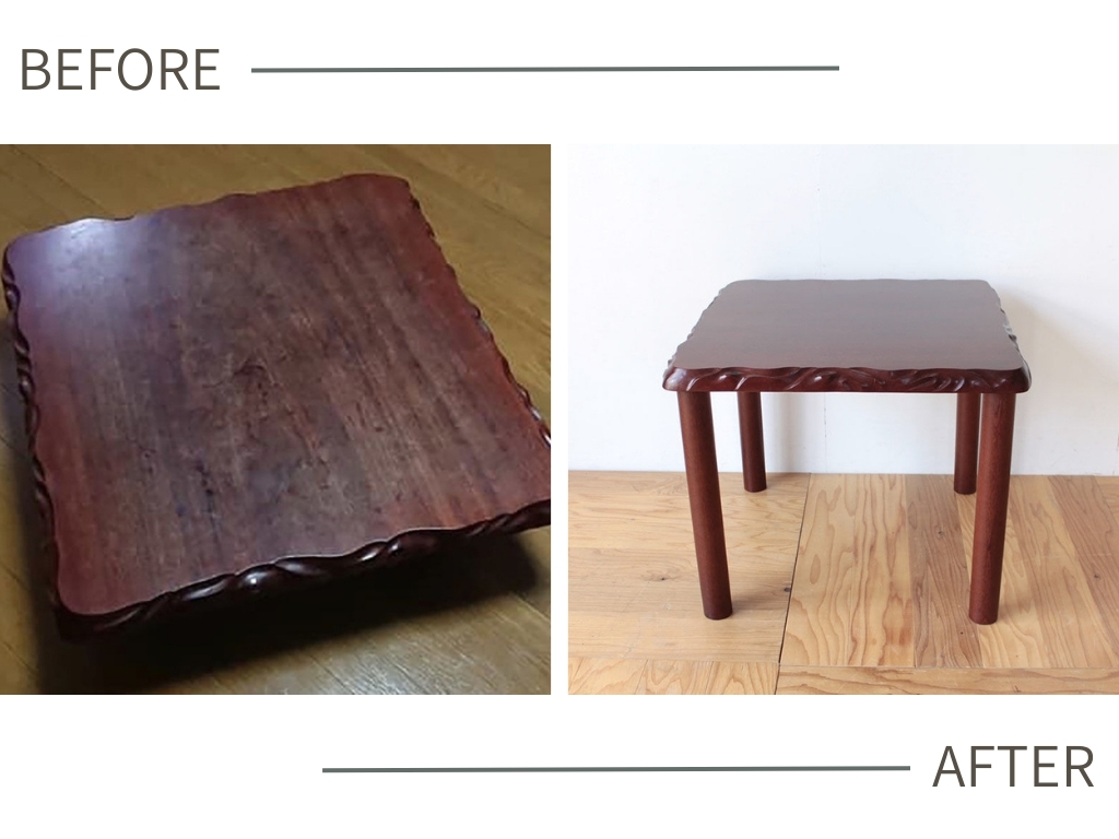 ローテーブルをハイテーブルにする方法