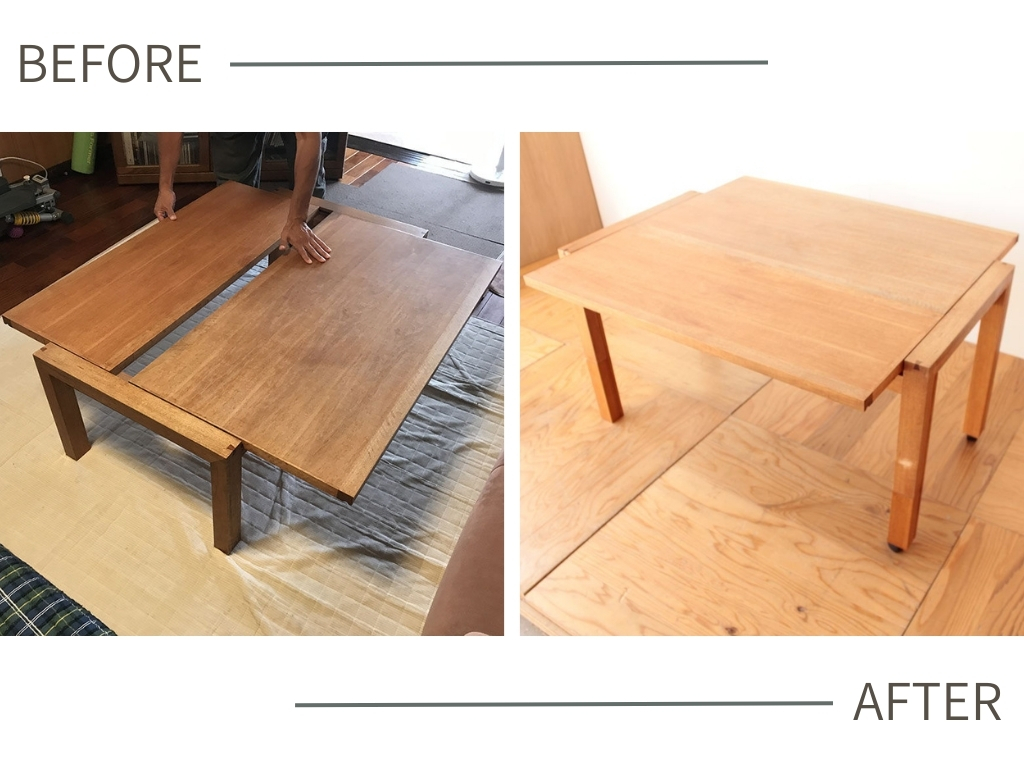 ローテーブルをハイテーブルにする方法