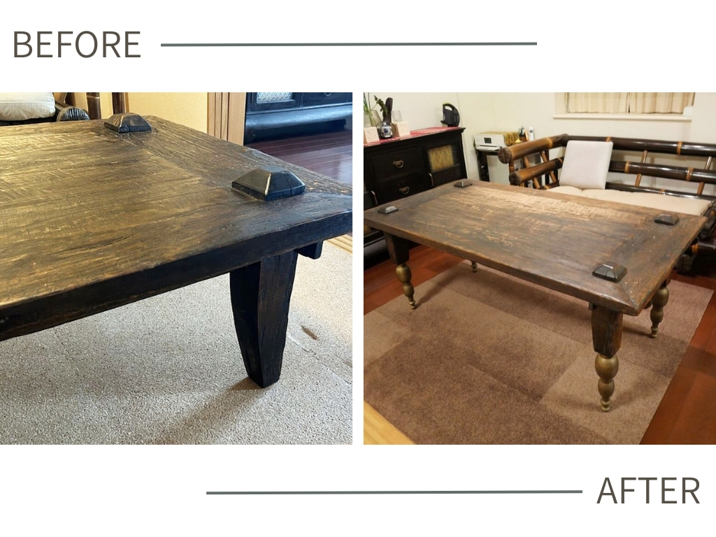 ローテーブルをハイテーブルにする方法